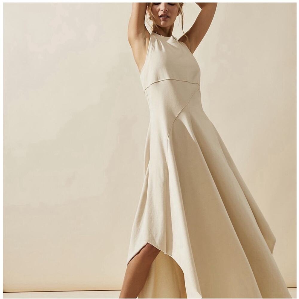 NWT Free People FP Beach Main Street Racer Back MIDI Dress in Tea Size XS
